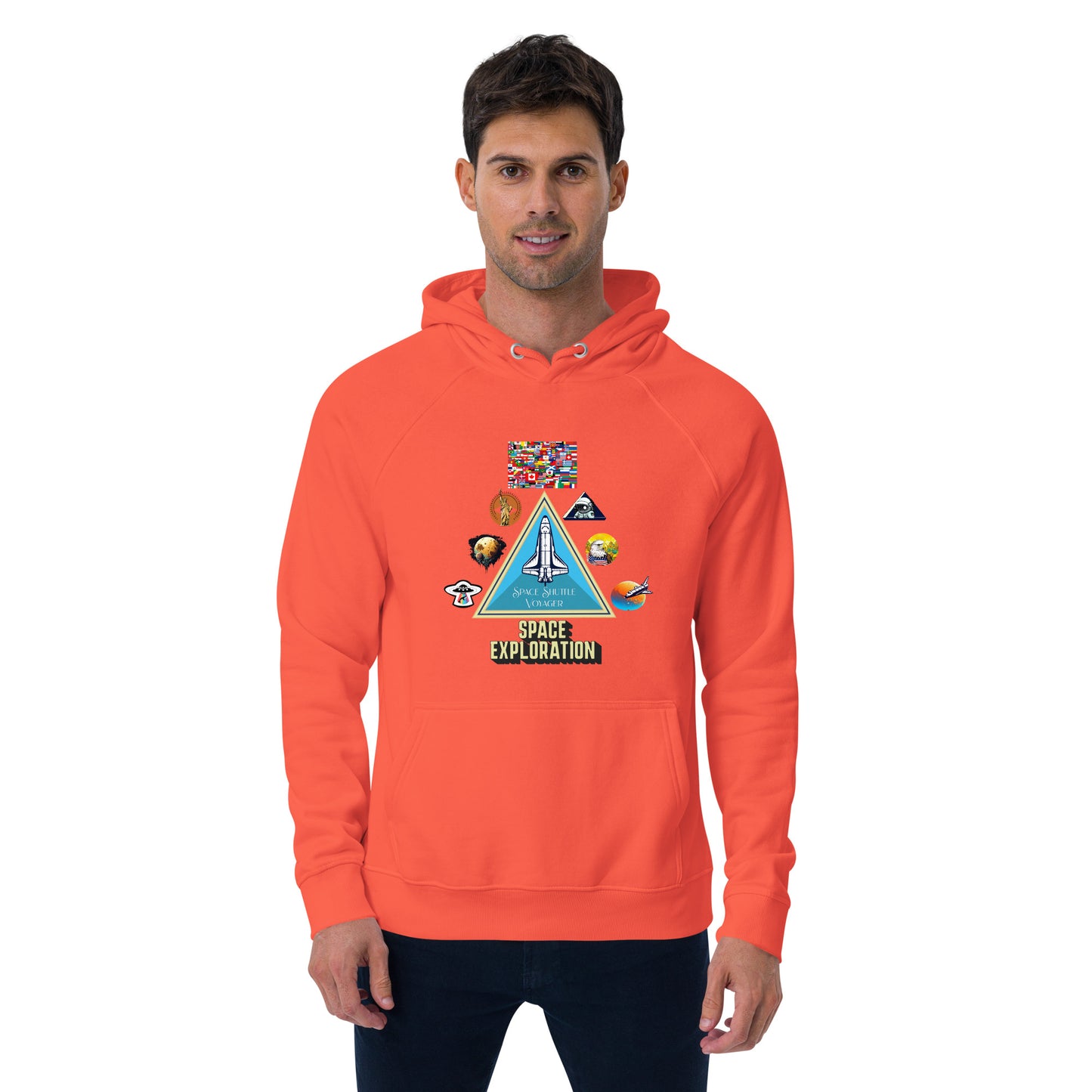 Cousin Boujee Space Program Unisex eco raglan hoodie