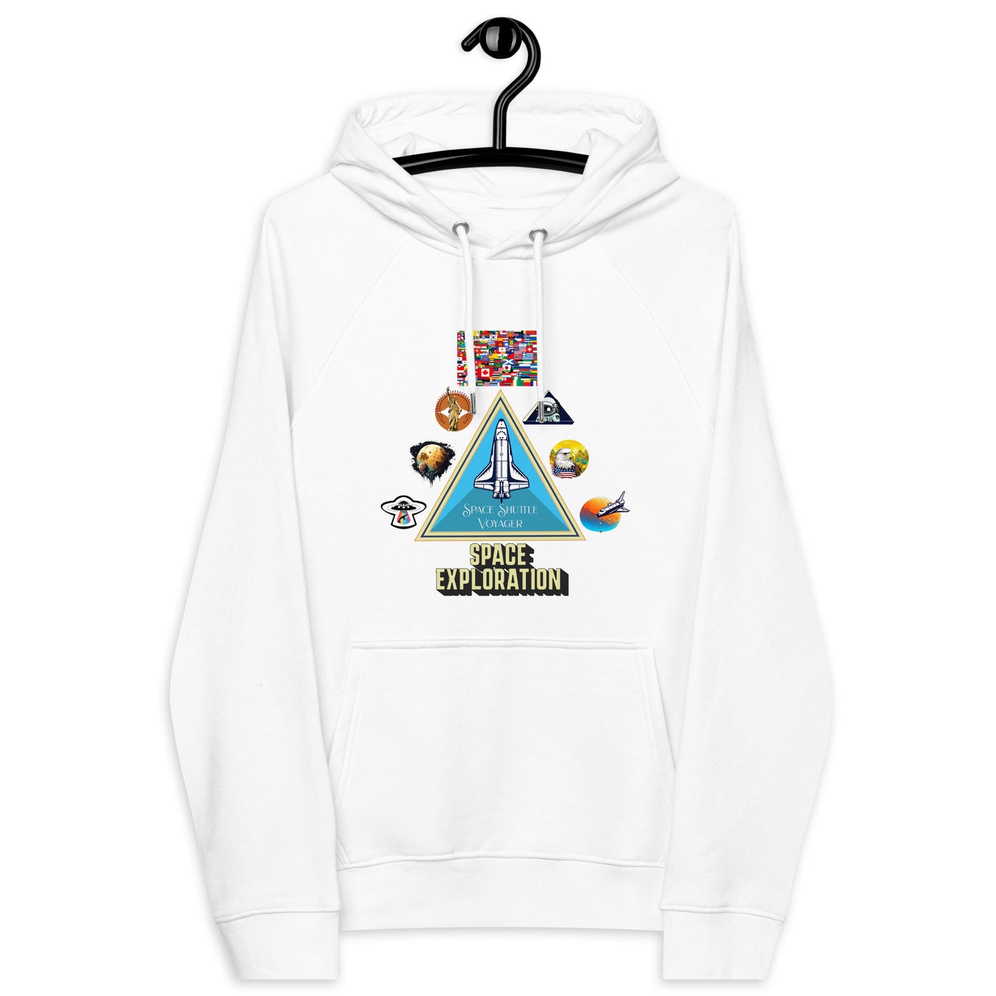 Cousin Boujee Space Program Unisex eco raglan hoodie